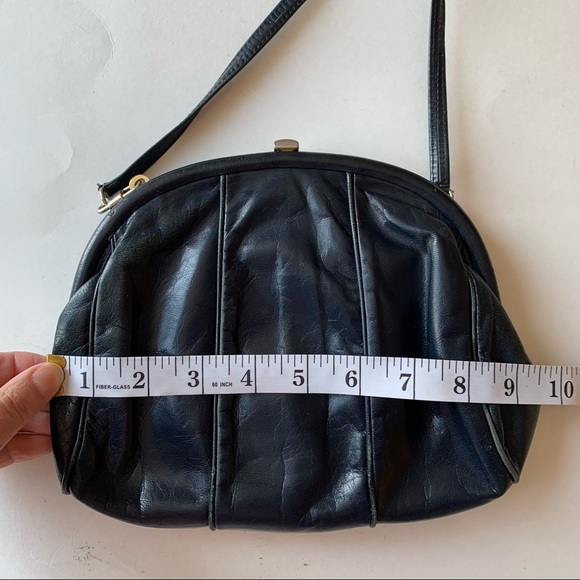 Vtg Bravo Browns Crossbody Bag Navy Blue - Picture 2 of 14